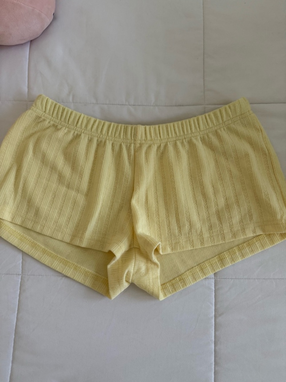 Edikted Yellow Lounge Shorts